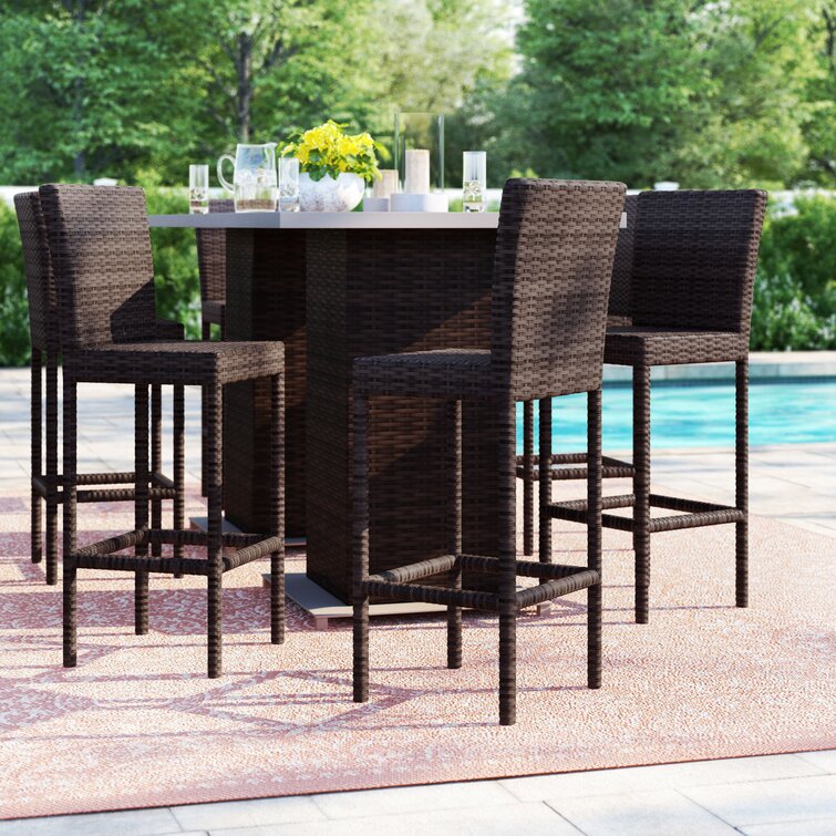 Lark Manor Anishia Wicker Outdoor 30 Bar Stool Wayfair